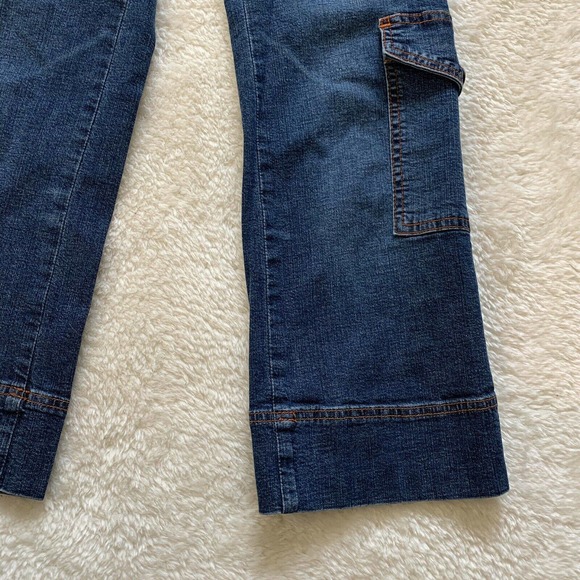 Anthro Cropped Cargo Ankle Jeans Flap Pockets 26 4 - Picture 3 of 6
